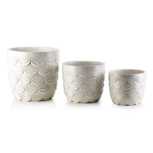 Sada 3 kvetináčov Neva V biela vyobraziť