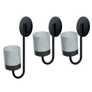 Sada 3 květináčů na zeď BLOOMIEXER šedá/černá vyobraziť