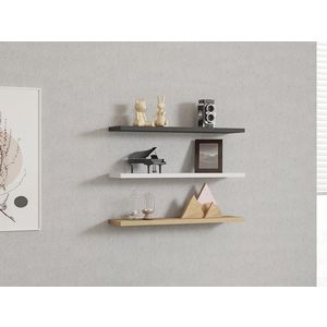 Sada 3 nástěnných polic Boss dub safírový/antracitová/bílá vyobraziť