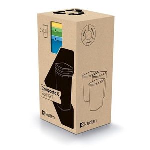 Sada 3 odpadkových košů COMPACTO 3x12 L vícebarevná vyobraziť
