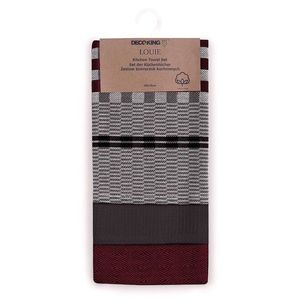 Sada 3 utierok DecoKing Zechi červeno-čierne vyobraziť