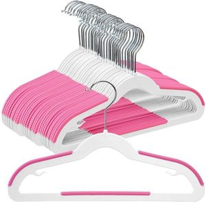 Sada 30 ks dětských ramínek KIDSI bílo-růžová vyobraziť