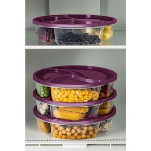 Sada 4 ks potravinových boxů LUY fialová vyobraziť