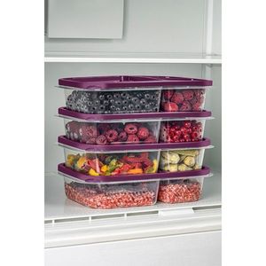 Sada 4 ks potravinových boxů LUY I. fialová vyobraziť