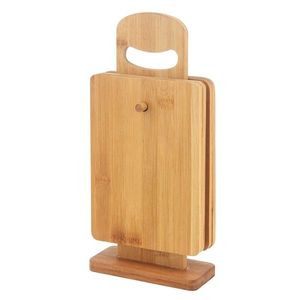 Sada 4 ks prkének na stojanu MODERN KITCHEN bambus vyobraziť