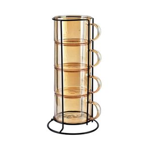 Sada 4 ks skleněných hrnků PETER HONEY 350 ml žlutá vyobraziť