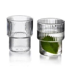 Sada 4 ks sklenic ELLA STRIPES 320 ml čirá vyobraziť