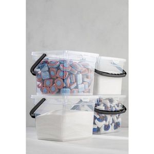 Sada 4 ks úložných boxů KAREN bílá vyobraziť