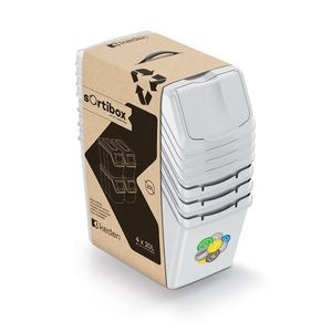 Sada 4 odpadkových košů Soorti 4 x 20 L popelavě šedá vyobraziť