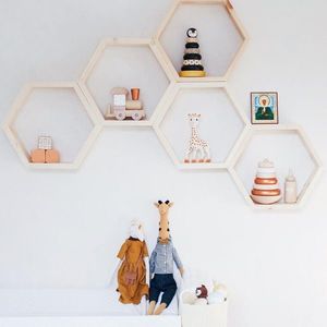 Sada 5 ks nástěnných poliček RAF 36x31 cm světlý ořech vyobraziť