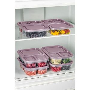 Sada 6 ks potravinových boxů LUY růžová vyobraziť