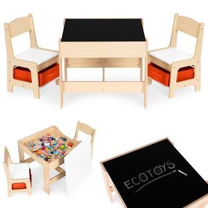 Sada dětského nábytku HOME ECOTOYS dřevěný dekor vyobraziť