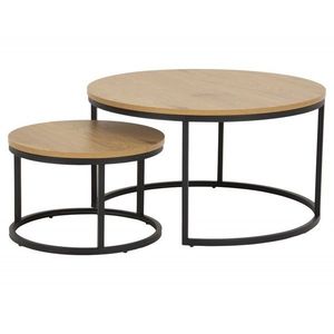 Sada dvoch konferenčných stolíkov Spiro dub / čierna vyobraziť