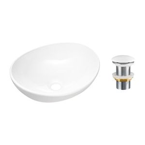 Sada keramického umyvadla s výpustí Lola 33 cm bílá vyobraziť