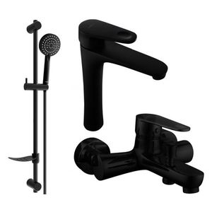 MEXEN/S - Kama DF75 Set umývadlovej a vaňovej batérie s príslušenstvom, čierna 72513DF75-70 vyobraziť