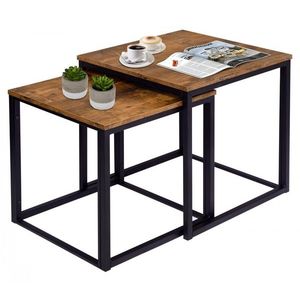 Sada konferenčných stolíkov Praven hnedá vyobraziť