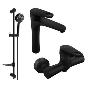MEXEN/S - Kama DF75 Set umývadlové a sprchové batérie s príslušenstvom, čierna 72514DF75-70 vyobraziť
