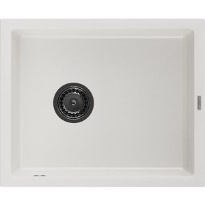 MEXEN/S MEXEN/S - Pedro granitový drez 1-miska 560 x 460 mm, biela, sifón čierna 6508561000-20-B vyobraziť