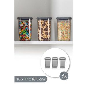 Sada kuchynských boxov Cleos 3 kusy sivá vyobraziť