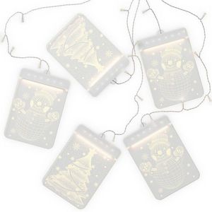 Sada LED světelných ozdob na okno 5 ks WINTERY bílá vyobraziť