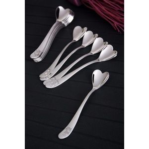 Sada lyžičiek Lolly 12 kusov 12 cm strieborná vyobraziť