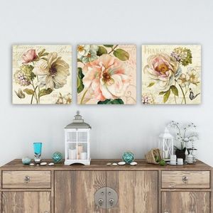 Sada obrazov KRYSTLE 3 ks ružová/béžová vyobraziť