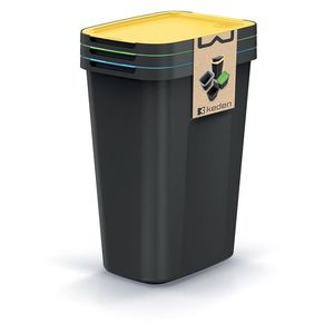 Sada odpadkových košů COMPACTO FLAS 3x 35 L černá vyobraziť
