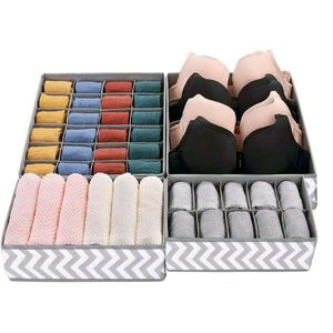 Sada organizérů na prádlo SKUFF 4 ks šedá/bílá vyobraziť