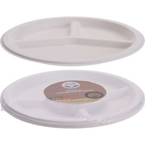 Sada trojdílných talířů z cukrové třtiny Sugarcane 22, 5 cm 8 ks vyobraziť