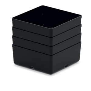 Sada úložných boxů 4 ks UNITEX 11 x 11 x 11, 2 cm černá vyobraziť