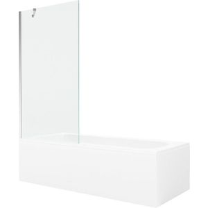 MEXEN/S - Vega obdĺžniková vaňa 150 x 70 cm s panelom + vaňová zástena 90, transparent, chróm 550115070X9509000001 vyobraziť