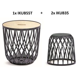 Sada univerzálnych košov QUBO 2+1 antracit vyobraziť