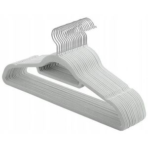 Sada velúrových ramienok na odevy Mano 20 kusov sivá vyobraziť