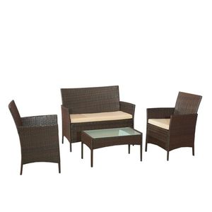Sada zahradního nábytku COMODO tmavě hnědá vyobraziť