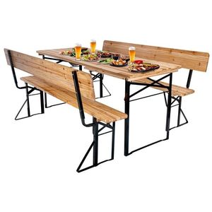 Sada zahradního nábytku PORTER z masivu hnědá vyobraziť