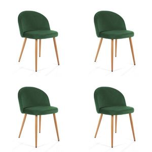 Sametová čalouněná židle Gera zelená vyobraziť