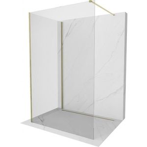 MEXEN/S - Kioto Sprchová zástena WALK-IN 125 x 110, transparent, zlatá 800-125-212-50-00-110 vyobraziť