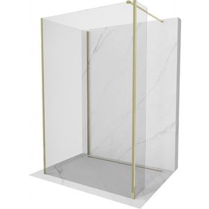 MEXEN/S - Kioto Sprchová zástena WALK-IN 90 x 90 x 40, transparent, zlatá 800-090-090-221-50-00-040 vyobraziť