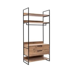 Šatní skříň Dynamic 104 cm borovice Atlantic/černá vyobraziť