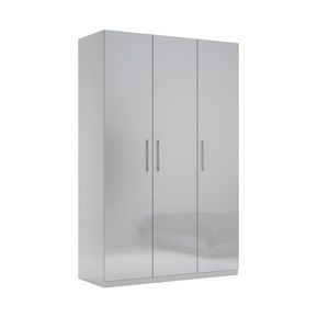 Šatní skříň Megy bez zrcadla 134 cm Chinchilla šedá/lesklá šedá vyobraziť