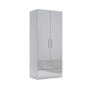 Šatní skříň Megy bez zrcadla 90 cm Chinchilla šedá/lesklá šedá vyobraziť