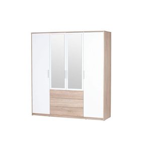 Šatní skříň Milo 02 187 cm dub sonoma/bílá vyobraziť