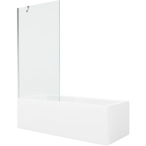 MEXEN/S - Cubik obdĺžniková vaňa 170 x 70 cm s panelom + vaňová zástena 90, transparent, chróm 550317070X9509000001 vyobraziť