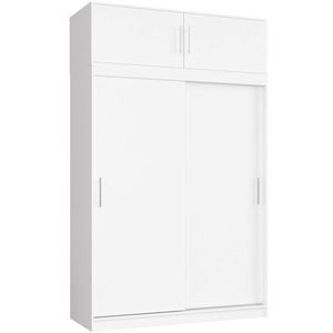 Šatní skříň s posuvnými dveřmi a nástavcem MONO CLP 150 cm bílá vyobraziť