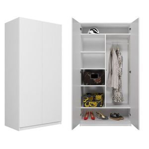 Šatníková skriňa Malva 90 cm biela vyobraziť