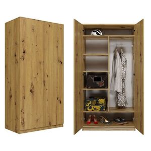 Šatníková skriňa Malva 90 cm dub artisan vyobraziť