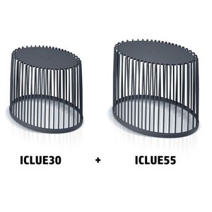 Set 2 univerzálnych oválnych košov CLUBO 30+55l antracit vyobraziť