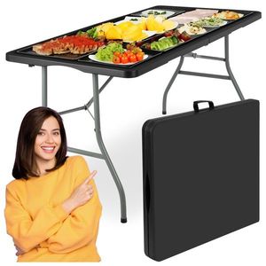 Skládací cateringový stůl RICO 152 cm černý vyobraziť