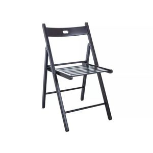 Skládací jídelní židle Smart II z masivu černá vyobraziť