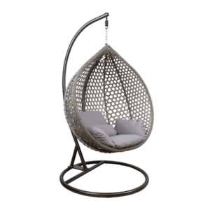 Skládací závěsné houpací křeslo Houseland Bliss XL šedé vyobraziť